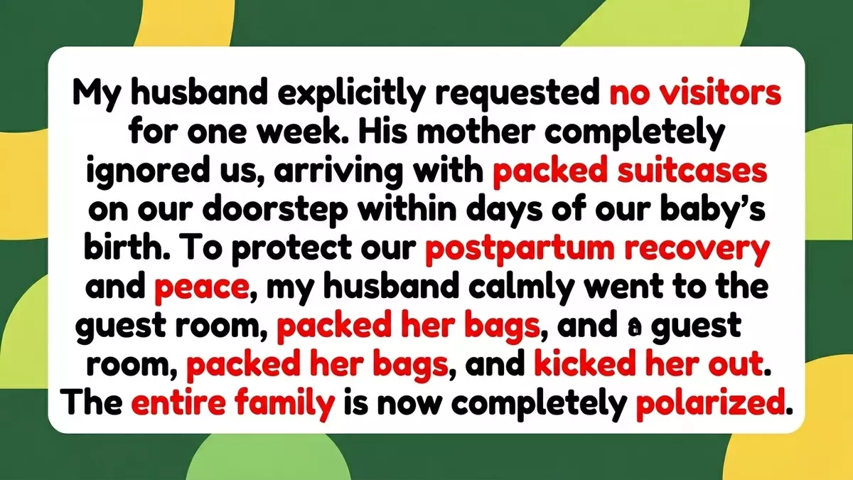Husband Packs Mother-In-Law’s Bags After Postpartum Boundary Crossing